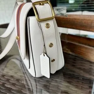 Coach rambler crossbody with varsity stripe sale